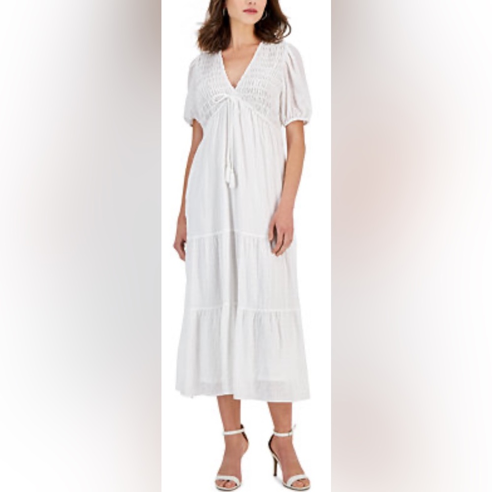 Women’s Taylor A line Tiered Midi dress . Small